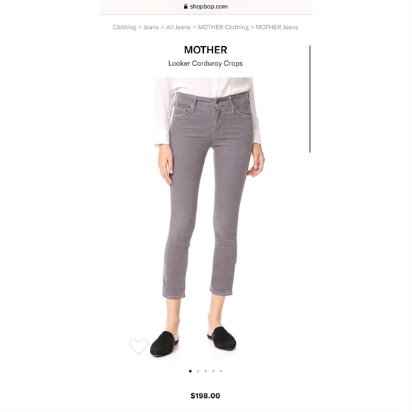 MOTHER Denim - Mother “The Looker” Gray Corduroy